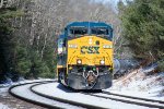 CSX 5112 leads Q436 (Selkirk, NY to Worcester/ Framingham, MA) around the bend at CP-60
